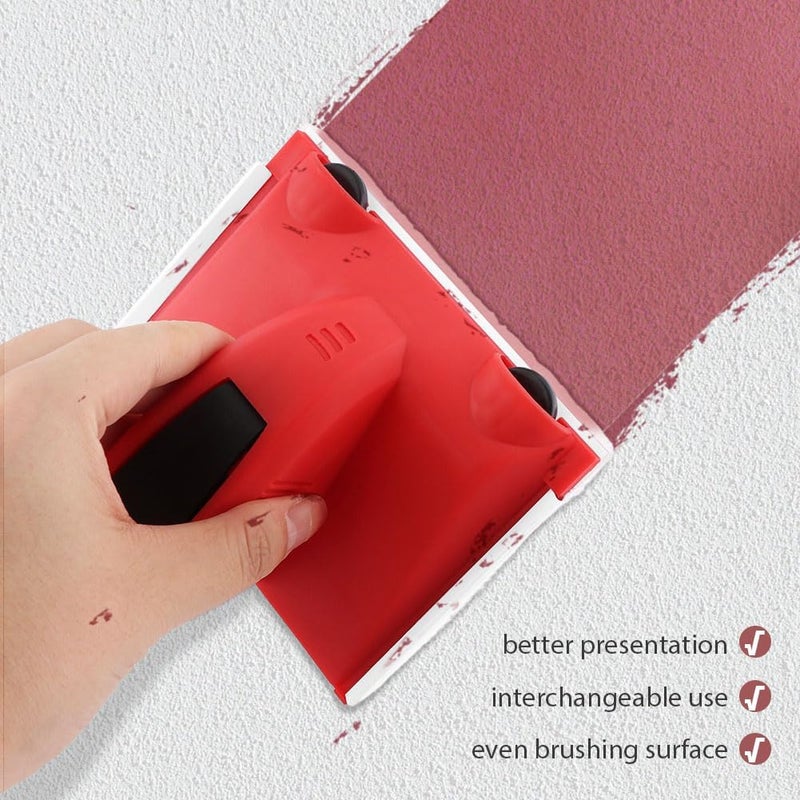 PUXING Paint Edger Trimmer Edge Painting Tool Paint Pad Applicator Edge Trimmer & Paint Edger Tool for Walls, Ceilings, Corners (Color:Red) - Image 5